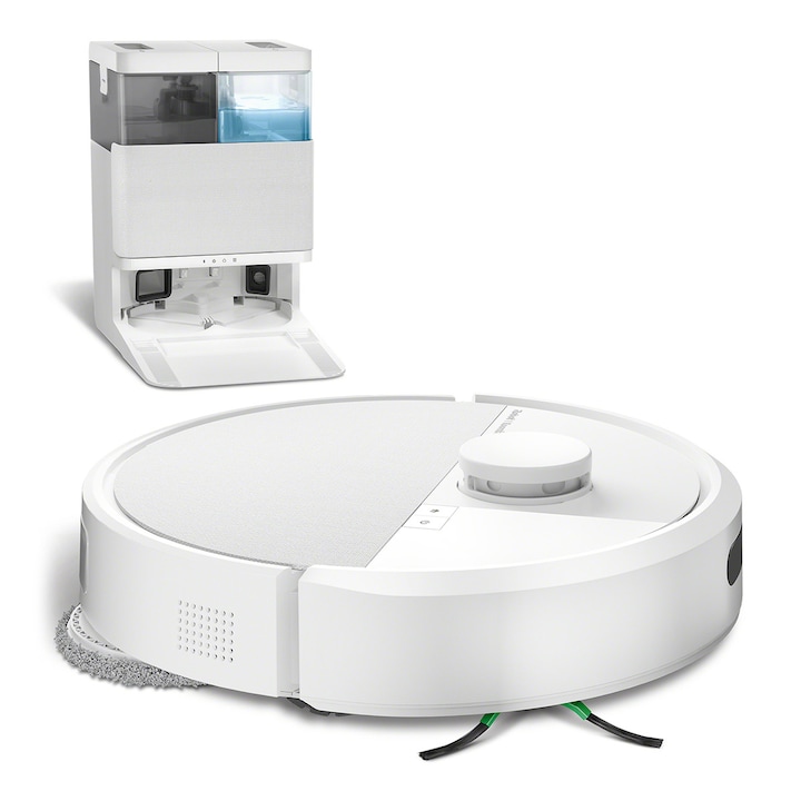 Robot aspirador y friegasuelos Roomba® Plus 405 Combo con Base AutoWash™ y mopas giratorias DualClean™ elevables con SmartScrub