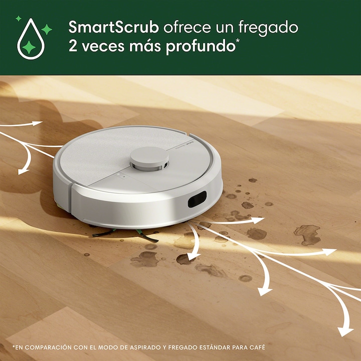 Robot aspirador y friegasuelos Roomba® Plus 405 Combo con Base AutoWash™ y mopas giratorias DualClean™ elevables con SmartScrub - Imagen 3