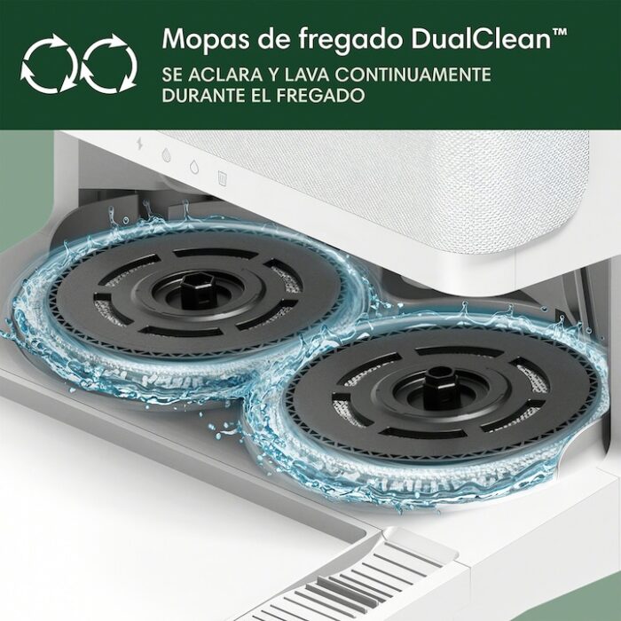 Robot aspirador y friegasuelos Roomba® Plus 405 Combo con Base AutoWash™ y mopas giratorias DualClean™ elevables con SmartScrub - Imagen 5