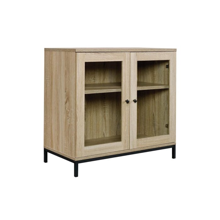 Librería alta de roble con puertas inferiores de la colección Mission de Stickley Furniture