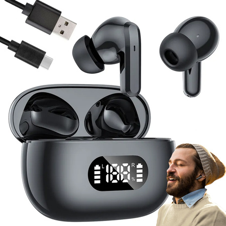 Auriculares inalámbricos Bluetooth con micrófono y estuche de carga
