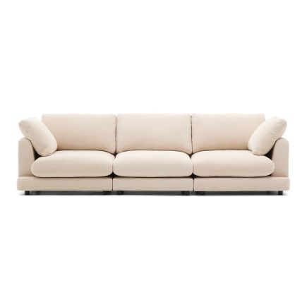 Sofá tapizado de madera de aspecto clásico y moderno - Imagen 6